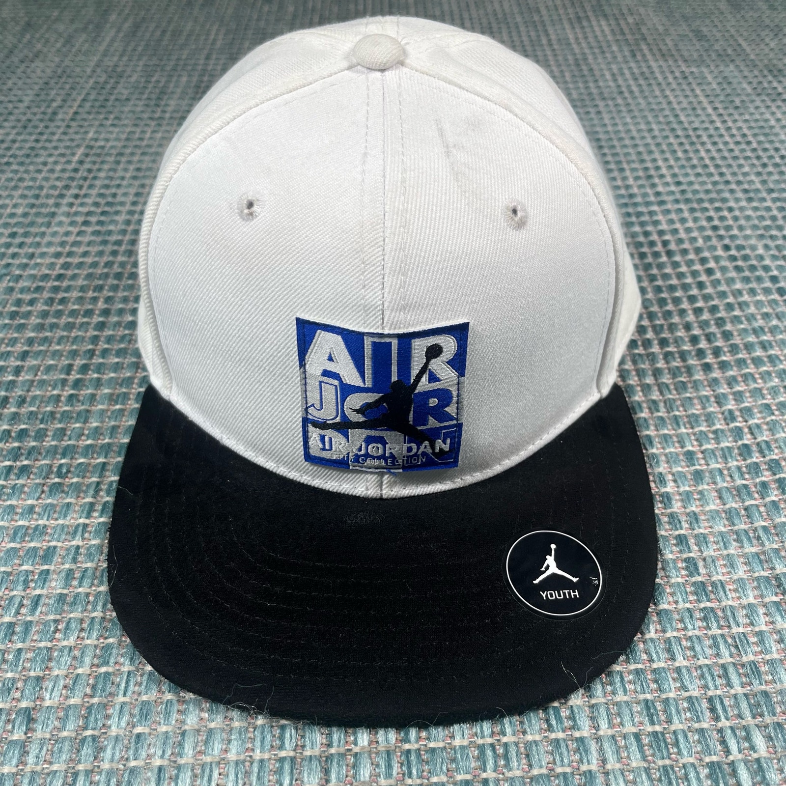 Air Jordan City Collection Snapback Hat Youth White Preowned